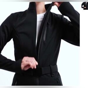 NWT Zara Limited Edition Windproof Waterproofed Ski Jumpsuit in Black sz S